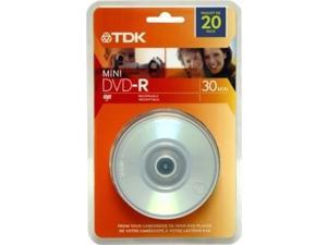 TDK 48776 1.4GB MINI DVD-R 4X 20PK SPN TDK 48776 1.4GB MINI DVD-R 4X 20PK SPN
