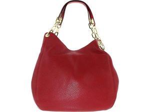 Michael Kors Women's Large Fulton Shoulder Tote Leather Top-Handle Hobo - Cherry Michael Kors Women's Large Fulton Shoulder Tote Leather Top-Handle Hobo - Cherry