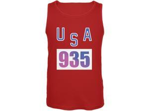 Team Bruce Jenner USA 935 Olympic Costume Red Adult Tank Top Team Bruce Jenner USA 935 Olympic Costume Red Adult Tank Top