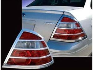 2005-2007 Mercury Montego 2pc. Luxury FX Chrome Taillight Bezel Set 2005-2007 Mercury Montego 2pc. Luxury FX Chrome Taillight Bezel Set