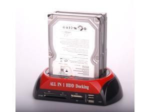 Lotous® Dual HDD Docking Station for 2.5"/3.5" HDD SATA/IDE And card reader Two USB HUB HDD Docking with in 2 SATA Lotous® Dual HDD Docking Station for 2.5"/3.5" HDD SATA/IDE And card reader Two USB HUB HDD Docking with in 2 SATA