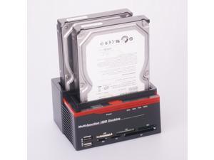 Lotous® SuperSpeed USB 2.0 to 2.5"/3.5" SATA Hard Drive Dual HDD Docking Station - Supports 2TB + Hard Drives + IDE Support 2 USB HUBS Lotous® SuperSpeed USB 2.0 to 2.5"/3.5" SATA Hard Drive Dual HDD Docking Station - Supports 2TB + Hard Drives + IDE Support 2 USB HUBS