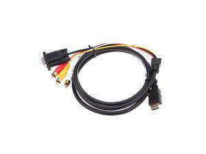 Kenton HDMI Male to VGA Male+3-RCA Component Video Converter Adapter 5 ft Cable for HDTV PC TV Laptops HD DVD Kenton HDMI Male to VGA Male+3-RCA Component Video Converter Adapter 5 ft Cable for HDTV PC TV Laptops HD DVD