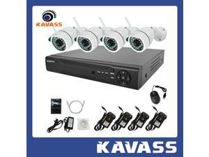 KAVASS Wifi System 1TB HDD 4 Channel NVR System HDMI with 4 Indoor Outdoor 720P HD Night Vision Wireless Security CCTV IP Cameras KAVASS Wifi System 1TB HDD 4 Channel NVR System HDMI with 4 Indoor Outdoor 720P HD Night Vision Wireless Security CCTV IP Cameras