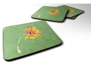 Set of 4 Gerber Daisy Orange Foam Coasters Set of 4 Gerber Daisy Orange Foam Coasters