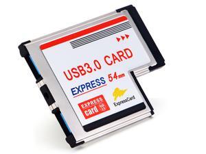 STW 54mm Express Card to 2 Port USB 3.0 Adapter with High speed 5Gb and 2 Dual Hidden Inside USB 3.0 Express Card for Laptop STW 54mm Express Card to 2 Port USB 3.0 Adapter with High speed 5Gb and 2 Dual Hidden Inside USB 3.0 Express Card for Laptop