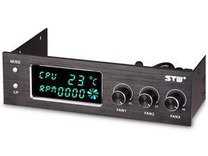 STW 5.25- Inch Aluminum Multi-Function Fan Controller Panel Cooling with 3 channels STW 5.25- Inch Aluminum Multi-Function Fan Controller Panel Cooling with 3 channels