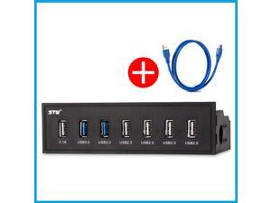 STW 5.25 inch pc case usb 2.0 /usb 3.0 hub combo 2.1A charging port internal front panel STW 5.25 inch pc case usb 2.0 /usb 3.0 hub combo 2.1A charging port internal front panel