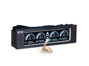 New arrival 5.25' PC Universal Media Dashboard Front Panel with LCD touch screen black Touch control 4 fan speed controller New arrival 5.25' PC Universal Media Dashboard Front Panel with LCD touch screen black Touch control 4 fan speed controller