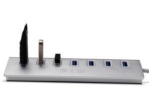 7-Port USB 3.0 Hub Portable Multi-Port USB 3.0 Desktop STW Hub Powered for Mac, Windows, and Any PC, Aluminum Case 3.3ft USB 3.0 Cable 7-Port USB 3.0 Hub Portable Multi-Port USB 3.0 Desktop STW Hub Powered for Mac, Windows, and Any PC, Aluminum Case 3.3ft USB 3.0 Cable