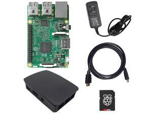 MakerBright™ Raspberry Pi 3 Deluxe Kit w/Raspberry Pi 3, Official Raspberry Pi Case (Black), 5.25v 2.4A PSU, 8GB NOOBS SanDisk Class 10 MicroSD, 6' HDMI 1.4 Cable MakerBright™ Raspberry Pi 3 Deluxe Kit w/Raspberry Pi 3, Official Raspberry Pi Case (Black), 5.25v 2.4A PSU, 8GB NOOBS SanDisk Class 10 MicroSD, 6' HDMI 1.4 Cable