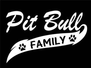 Pit Bull Family Window Decal Sticker 7 Inch Pit Bull Family Window Decal Sticker 7 Inch