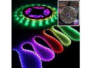 16.4ft (5m) Dreamy RGB Color Chasing LED Strip Light Kit: Waterproof Flexible Chasing LED Light Strip + RGB Controller + 24-key IR Remote + UL-listed Power Adapter - 5050SMD 150LEDs/pc 16.4ft (5m) Dreamy RGB Color Chasing LED Strip Light Kit: Waterproof Flexible Chasing LED Light Strip + RGB Controller + 24-key IR Remote + UL-listed Power Adapter - 5050SMD 150LEDs/pc