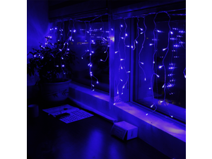 11ft 120LEDs Extendable Blue LED Icicle Lights - 8 Work Modes Icicle Christmas Lights for Xmas, Holiday, Wedding, Party, Event Decorative Lighting 11ft 120LEDs Extendable Blue LED Icicle Lights - 8 Work Modes Icicle Christmas Lights for Xmas, Holiday, Wedding, Party, Event Decorative Lighting