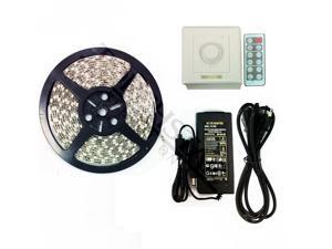 Waterproof Daylight Flexible LED Strip Light Kit - 16.4ft 300LEDs 5050 SMD LED Light Strip + Wall Dimmer + 12V Power Adapter Waterproof Daylight Flexible LED Strip Light Kit - 16.4ft 300LEDs 5050 SMD LED Light Strip + Wall Dimmer + 12V Power Adapter