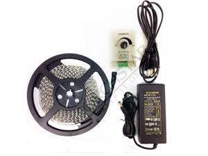 WARM WHITE Flexible LED Light Strip Kit - 16.4ft 600LEDs 3528 SMD LED Strip Lights + PWM LED Dimmer + Power Supply WARM WHITE Flexible LED Light Strip Kit - 16.4ft 600LEDs 3528 SMD LED Strip Lights + PWM LED Dimmer + Power Supply