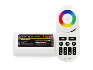 WiFi Compatible RGB+White Multi Zone Controller w/ RF Remote - 4 Zone RGBW LED Controller - Compatible with Smartphone/Tablet PC (Hub not included) WiFi Compatible RGB+White Multi Zone Controller w/ RF Remote - 4 Zone RGBW LED Controller - Compatible with Smartphone/Tablet PC (Hub not included)