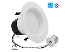 12Watt 4-inch Wet Location Retrofit LED Recessed Lighting Fixture - Dimmable 5000K Daylight 85W Equivalent LED Ceiling Light - 850LM Energy Star UL-classified Recessed Downlight 12Watt 4-inch Wet Location Retrofit LED Recessed Lighting Fixture - Dimmable 5000K Daylight 85W Equivalent LED Ceiling Light - 850LM Energy Star UL-classified Recessed Downlight
