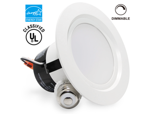 12Watt 4 inch ENERGY STAR UL-classified Dimmable Retrofit LED Recessed Lighting Fixture - 2700K Warm White LED Ceiling Light - 850LM 85W Equivalent Recessed Downlight 12Watt 4 inch ENERGY STAR UL-classified Dimmable Retrofit LED Recessed Lighting Fixture - 2700K Warm White LED Ceiling Light - 850LM 85W Equivalent Recessed Downlight