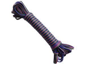 33ft/10m 22AWG RGB Extension Cable Cord - 4 Pin LED Connector Cable for RGB LED Strip lights (Multi-color) 33ft/10m 22AWG RGB Extension Cable Cord - 4 Pin LED Connector Cable for RGB LED Strip lights (Multi-color)