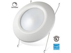 13W Dimmable Retrofit LED Surface & Recessed Lighting Fixture - Fits 4", 5", 6" Can and 4", 5" J-box - 85W Equivalent Energy Star & UL-classified LED Downlight Disk Light 5000K Daylight 13W Dimmable Retrofit LED Surface & Recessed Lighting Fixture - Fits 4", 5", 6" Can and 4", 5" J-box - 85W Equivalent Energy Star & UL-classified LED Downlight Disk Light 5000K Daylight