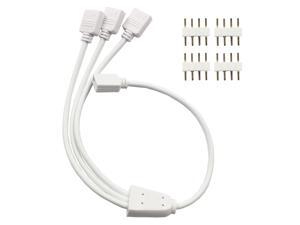 1 to 3 Ports Female Connection Cable 4 Pin Splitter for LED Color-changing Strip Lights + 4 Free Male 4-pin Connector 1 to 3 Ports Female Connection Cable 4 Pin Splitter for LED Color-changing Strip Lights + 4 Free Male 4-pin Connector
