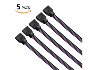 5pcs Pack RGB LED Light Strips 4-Pin Female Connection Cable (8cm) Quick Jumper (one connector) 5pcs Pack RGB LED Light Strips 4-Pin Female Connection Cable (8cm) Quick Jumper (one connector)
