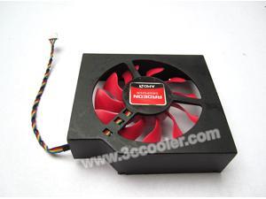NTK FD8015U12S 12V 0.5A 4 Wires with Black Cover Replacement XFX RADEON HD 6950 Cooler Fan NTK FD8015U12S 12V 0.5A 4 Wires with Black Cover Replacement XFX RADEON HD 6950 Cooler Fan