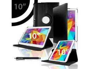 SAVFY for Samsung Galaxy Tab 4 10.1 Rotating Case Cover - Premium Synthetic Leather 360 Degree Swivel Stand for Samsung Galaxy Tab 4 10-inch Tablet with Auto Sleep/Wake Feature - Black SAVFY for Samsung Galaxy Tab 4 10.1 Rotating Case Cover - Premium Synthetic Leather 360 Degree Swivel Stand for Samsung Galaxy Tab 4 10-inch Tablet with Auto Sleep/Wake Feature - Black
