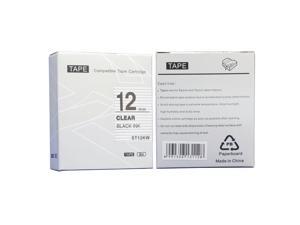 2 Packs NEXTPAGE® 1/2 inch Compatible Label Tape LC-4TBN9(ST12KW) Black on Clear for Epson Labelworks 2 Packs NEXTPAGE® 1/2 inch Compatible Label Tape LC-4TBN9(ST12KW) Black on Clear for Epson Labelworks