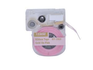 Nextpage® Gold on Pink Ribbon LC Cartridge 3/4-Inch compatible for Epson LabelWorks LW400/700/600P/1000P (RT-18G2) Nextpage® Gold on Pink Ribbon LC Cartridge 3/4-Inch compatible for Epson LabelWorks LW400/700/600P/1000P (RT-18G2)
