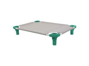 30x22 Pet Cot in Gray with Teal Legs, Unassembled 30x22 Pet Cot in Gray with Teal Legs, Unassembled