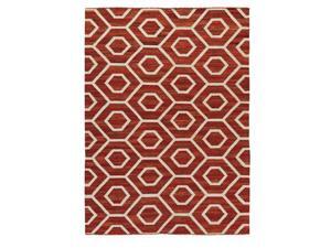 Flatweave Burnt Orange Medium Rug Flatweave Burnt Orange Medium Rug