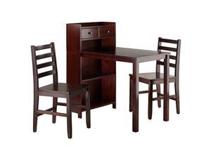 Tyler 3-Pc Set Table, Storage Shelf w/ Ladder Back Chairs Tyler 3-Pc Set Table, Storage Shelf w/ Ladder Back Chairs