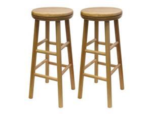Set of 2, Swivel 24 Inches Stool, Assembled Set of 2, Swivel 24 Inches Stool, Assembled
