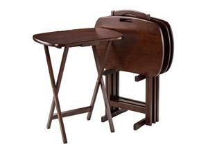 Lucca 5-Pc Set TV Tables with Handle Lucca 5-Pc Set TV Tables with Handle