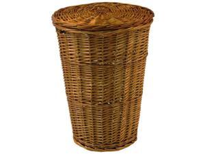 Round Willow Hamper with Matching Lid - Honey Honey Round Willow Hamper with Matching Lid - Honey Honey