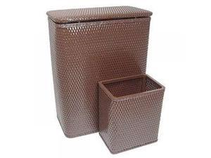 Chelsea Collection Hamper with Matching Square Wastebasket ESPRESSO Chelsea Collection Hamper with Matching Square Wastebasket ESPRESSO