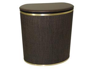 Espresso Bowed Front Hamper Espresso/Gold Espresso Bowed Front Hamper Espresso/Gold