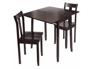 Bay Shore Collection Expandable Table and Chairs- Espresso Bay Shore Collection Expandable Table and Chairs- Espresso