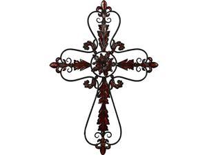 Mtl Wall Cross 37 Inches Height, 26 Inches Width Mtl Wall Cross 37 Inches Height, 26 Inches Width