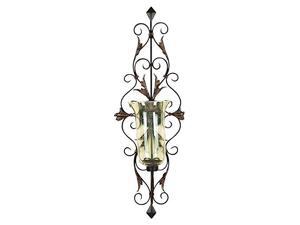 Mtl Gls Cndl Sconce 37 Inches Height,13 Inches Width Mtl Gls Cndl Sconce 37 Inches Height,13 Inches Width
