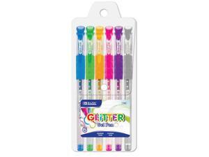 BAZIC 6 Glitter Color Gel Pen w/ Cushion Grip BAZIC 6 Glitter Color Gel Pen w/ Cushion Grip