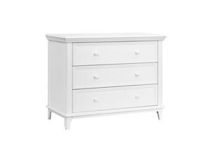Kolcraft 3 Drawer RTA Transitional Dresser, White Kolcraft 3 Drawer RTA Transitional Dresser, White
