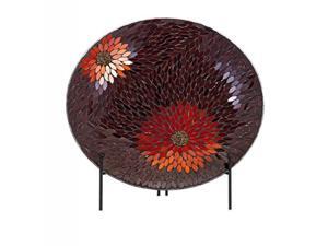 Autumn Flower Mosaic Charger and Stand Autumn Flower Mosaic Charger and Stand