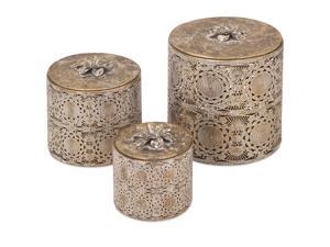 Emerson Pierced Boxes with Lids - Set of 3 Emerson Pierced Boxes with Lids - Set of 3