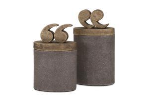 Beth Kushnick Quote Lidded Boxes - Set of 2 Beth Kushnick Quote Lidded Boxes - Set of 2