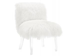 Sophie White Sheepskin Lucite Chair Sophie White Sheepskin Lucite Chair