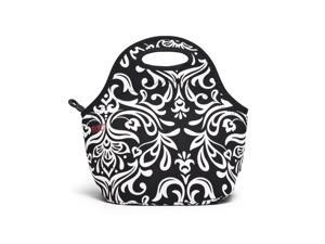 BUILT Gourmet Getaway Neoprene Designer Lunch Tote, Damask Black and White BUILT Gourmet Getaway Neoprene Designer Lunch Tote, Damask Black and White