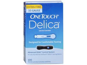 OneTouch Delica Lancets, Extra Fine 33 Gauge - 100 ct OneTouch Delica Lancets, Extra Fine 33 Gauge - 100 ct
